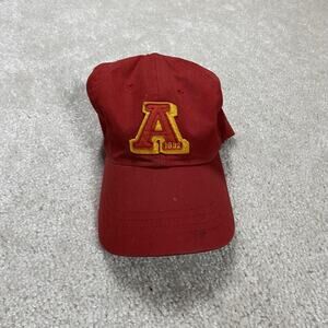 Vintage Abercrombie & Fitch Hat Cap Strap Back Red A 1892 College Mens 90s